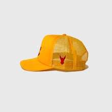 Load image into Gallery viewer, CLASSIC ART REGIME Yellow/Red Trucker Hat
